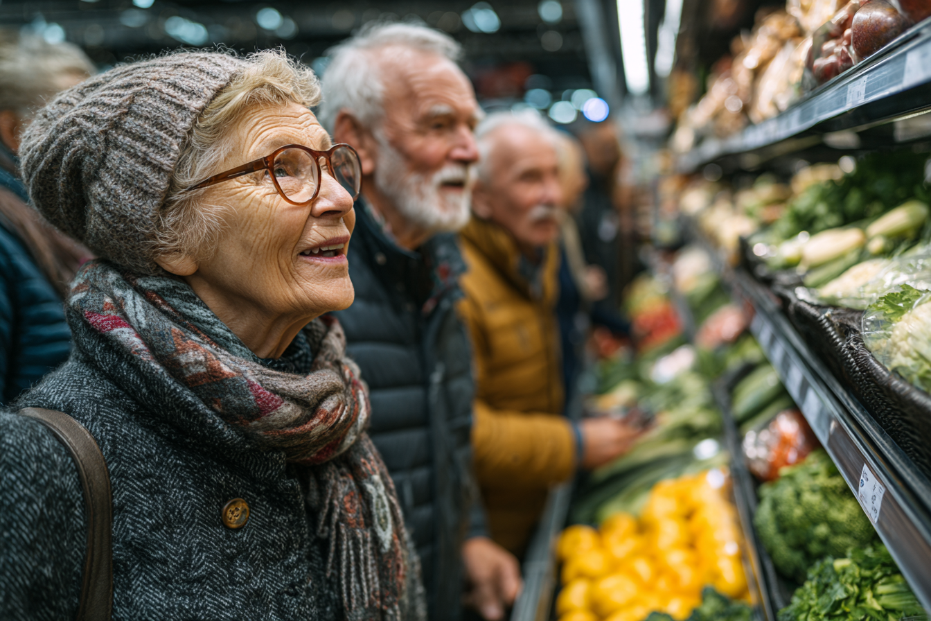 Щаслива літня пара готує здорову їжу